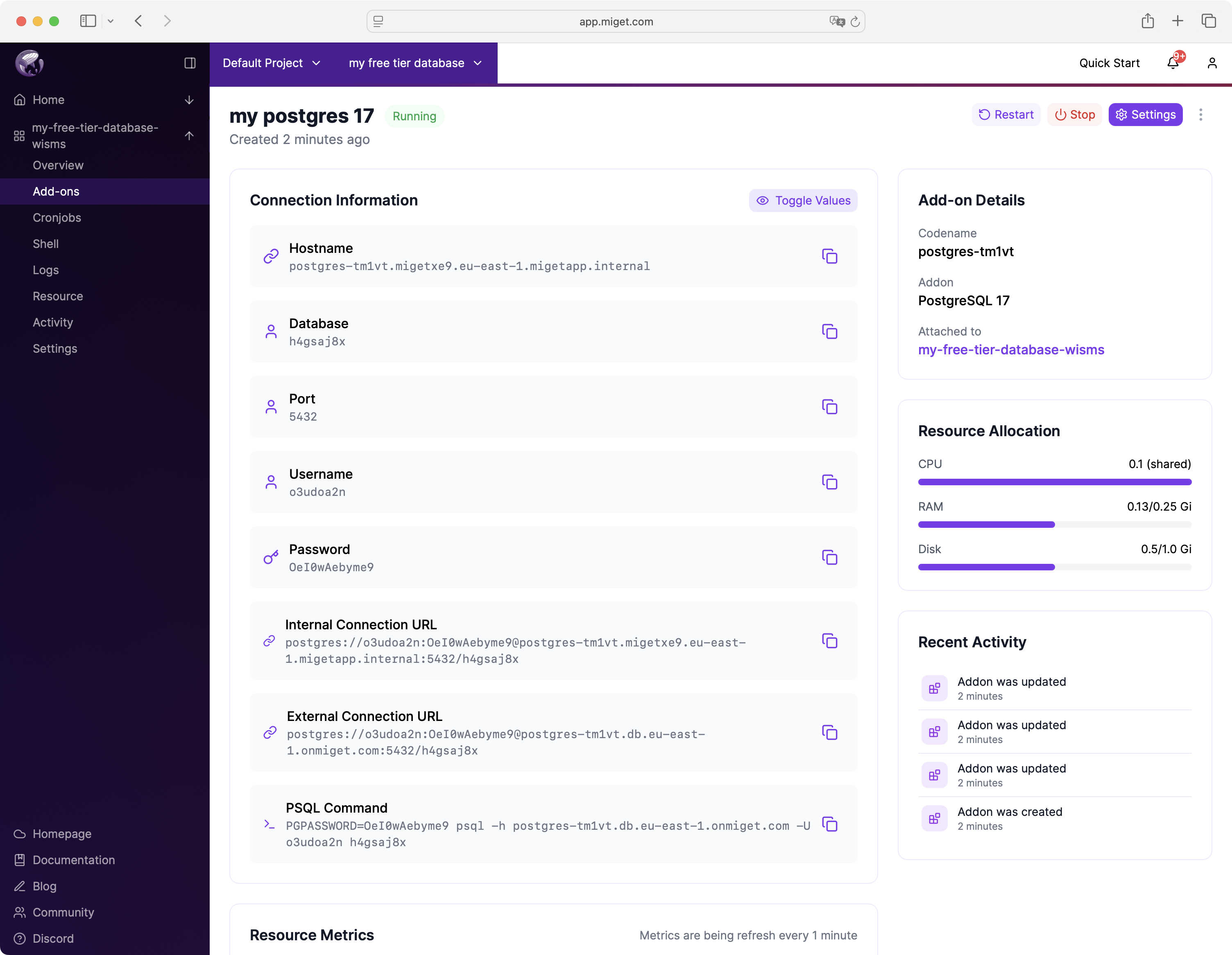 Database Details
