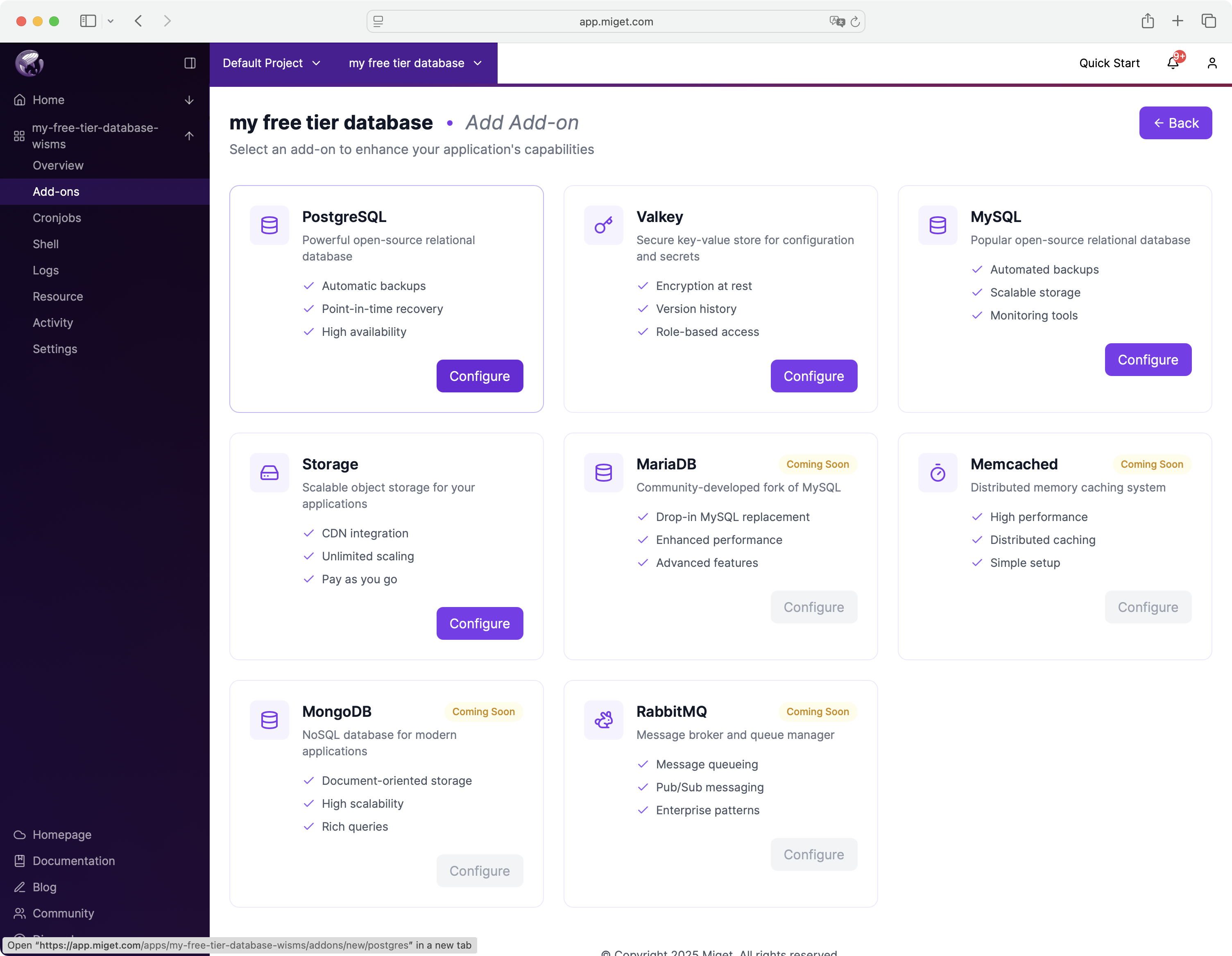 Select Add-on
