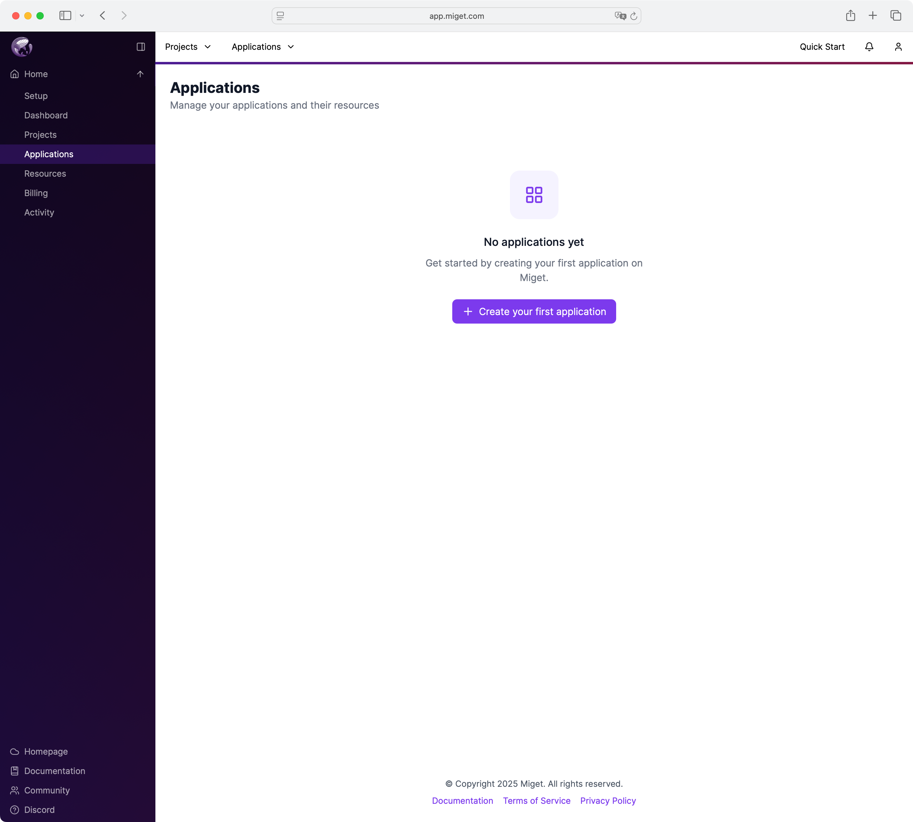 Create Application